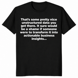 Unstructured Data Shirt in black