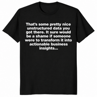 Unstructured Data Shirt in black