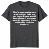 Unstructured Data Shirt in dark heather grey