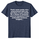 Unstructured Data Shirt in heather navy
