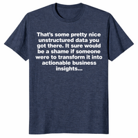 Unstructured Data Shirt in heather navy