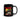 Vampire cat mug, black glossy ceramic, 11 oz