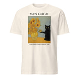 Van Gogh Cat Shirt featuring Black Cat and Sunflowers in Natural by Cuccico