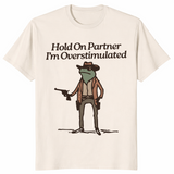 Overstimulated cowboy frog shirt in natural