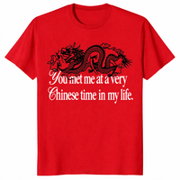 Very Chinese Time trending red dragon meme long sleeve t-shirt