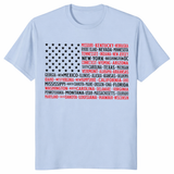 Vintage American Flag 4th of July T-Shirt with States — Patriotic USA Tee | Cuccico