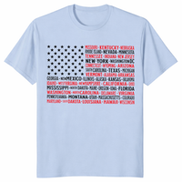 Vintage American Flag 4th of July T-Shirt with States — Patriotic USA Tee | Cuccico