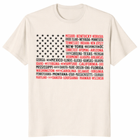 Vintage American Flag 4th of July T-Shirt with States — Patriotic USA Tee | Cuccico