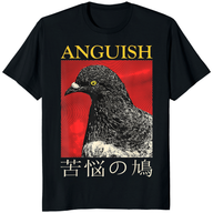 Vintage Japanese Graphic Tee — Anguish Pigeon Unisex T-Shirt | Cuccico | Cuccico