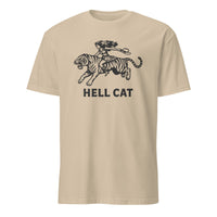 Vintage Cowgirl Hell Cat T-Shirt in daisy yellow with retro tiger graphic