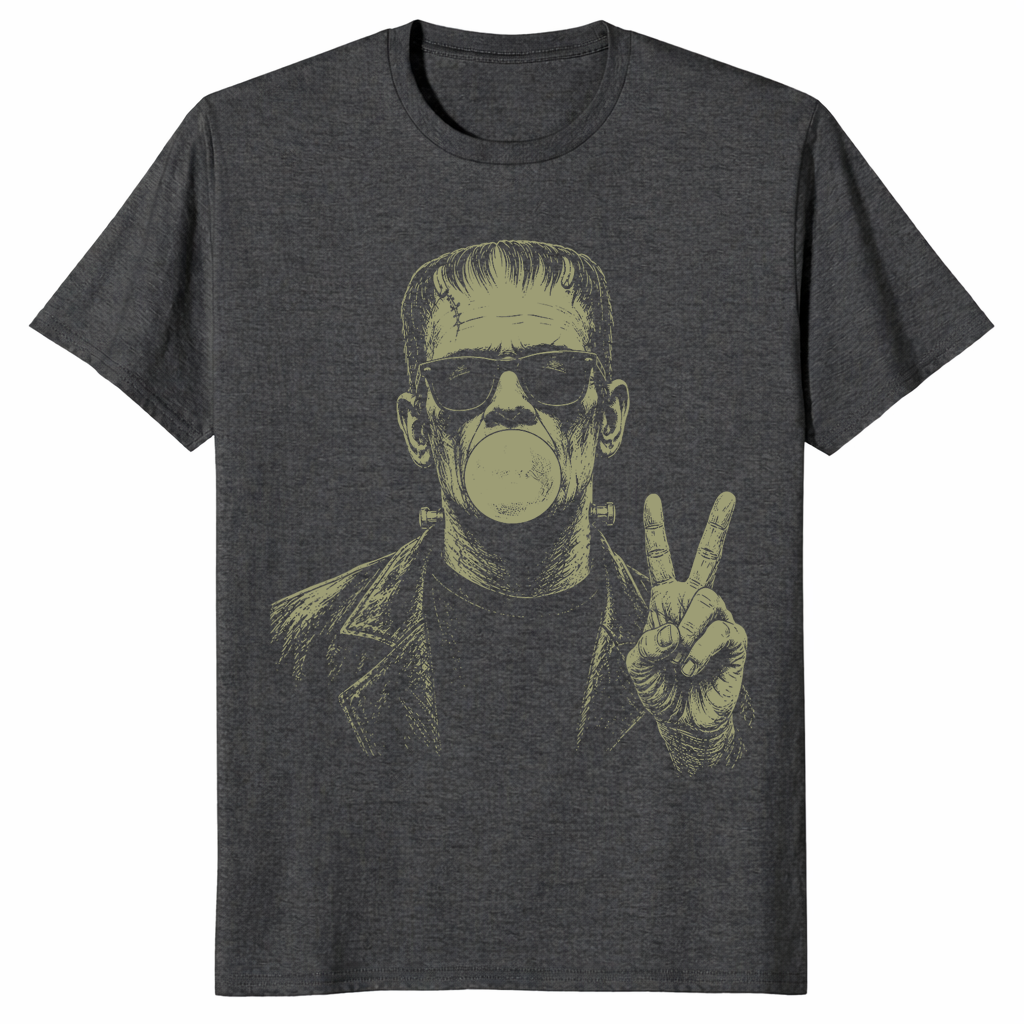 Vintage frankenstein shirt in dark heather grey