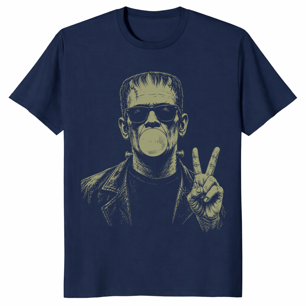 Vintage frankenstein shirt in navy