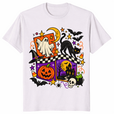 Vintage halloween shirt in ice grey