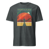 Cuccico Retro Space Poster T-Shirt Mars Travel Design in Dark Heather