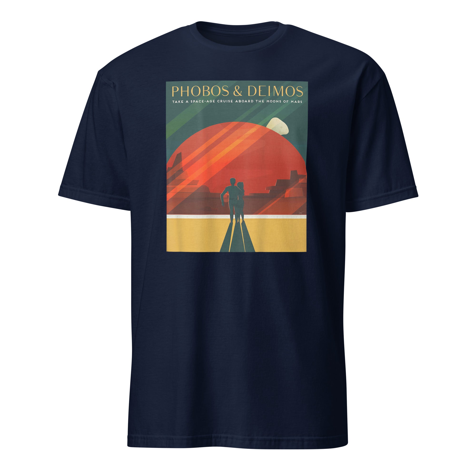Cuccico Space Travel Shirt with Vintage Mars Poster in Navy