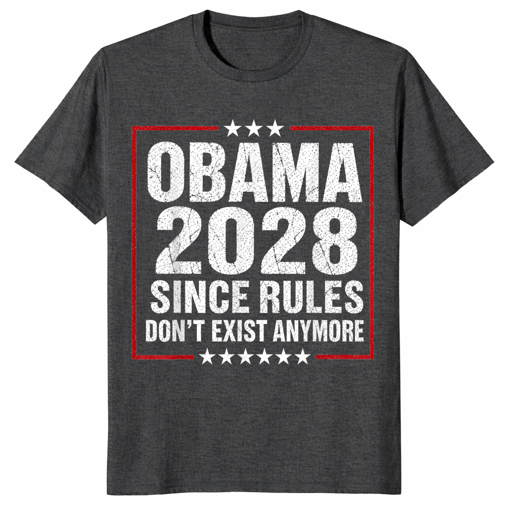 Vintage Obama 2028 shirt in dark heather grey 
