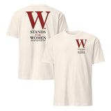 Vintage political shirt featuring W Stands For Women back print design