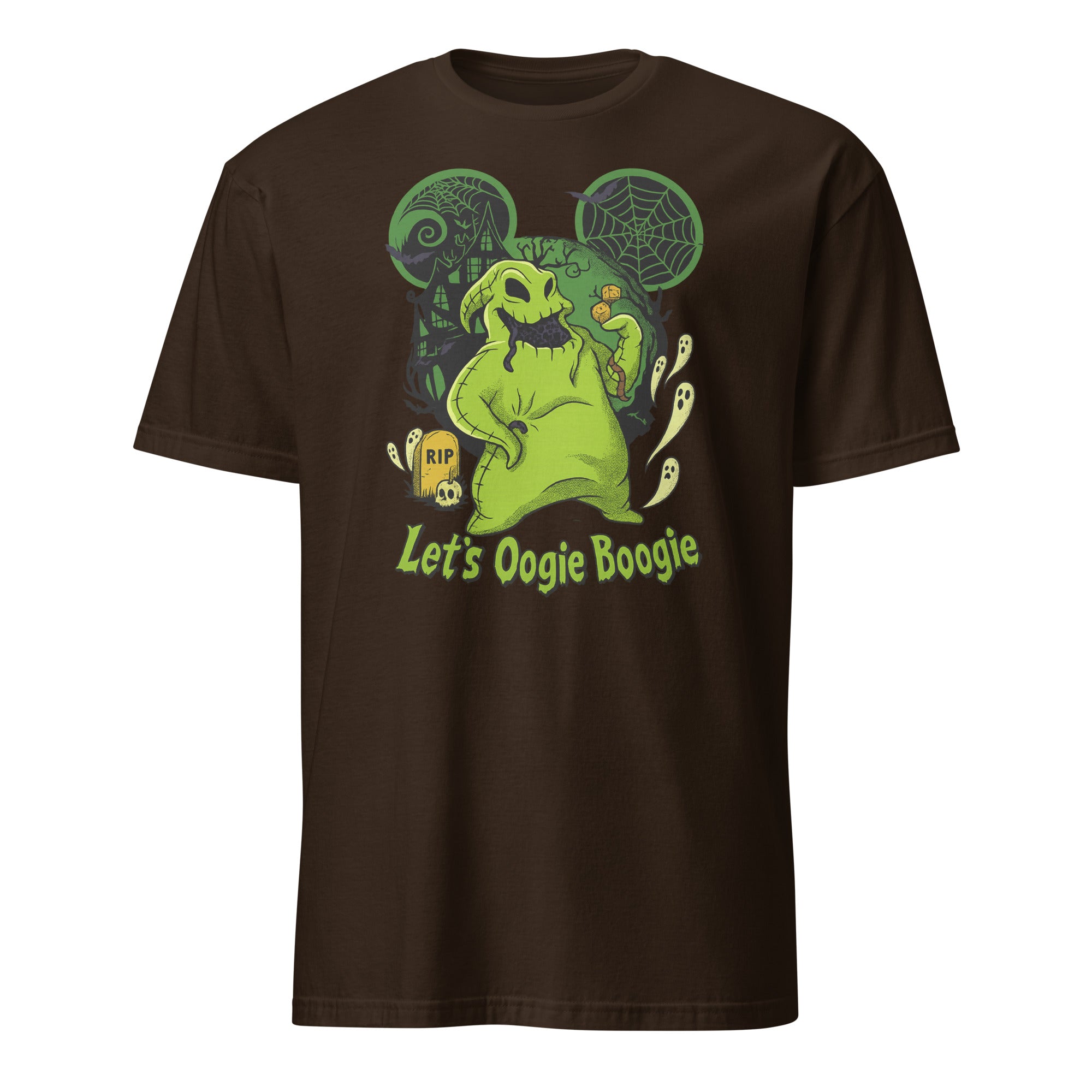 Vintage Retro Boogie Man Shirt in Dark Chocolate – Halloween Boogie T-Shirt for spooky season