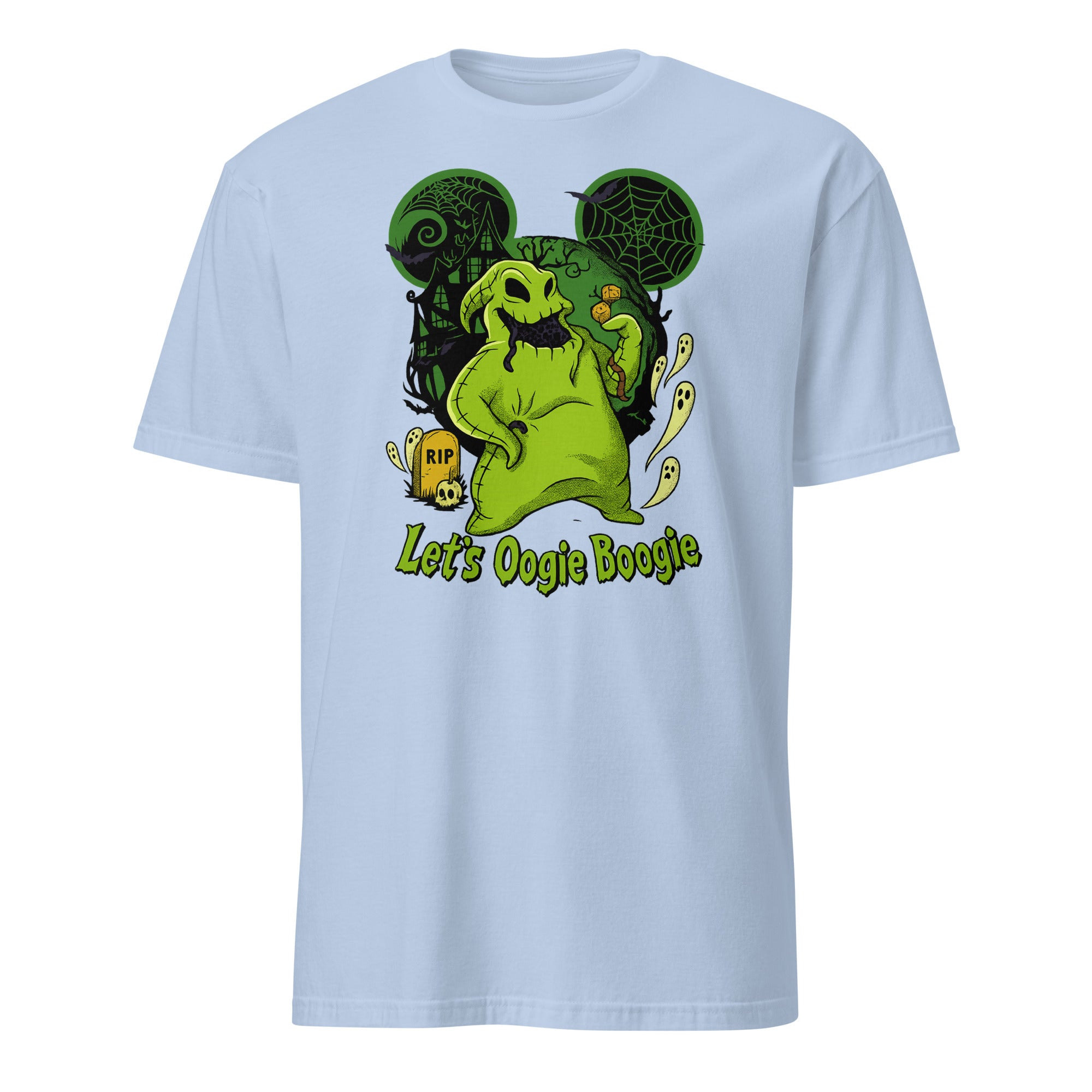 Vintage Retro Boogie Man Shirt in Light Blue – Halloween Boogie T-Shirt with Disney Halloween design