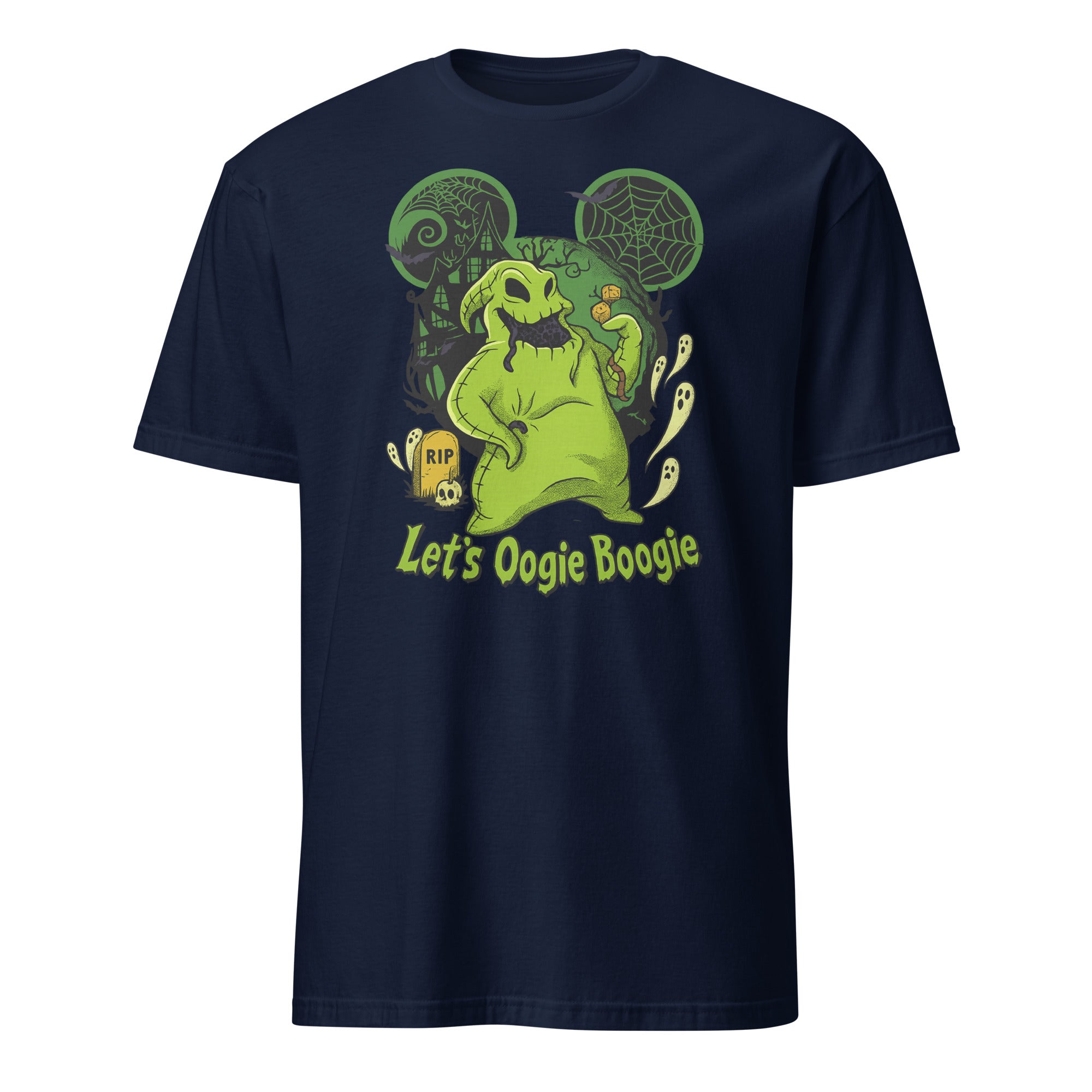 Vintage Retro Boogie Man Shirt in Navy – Halloween Boogie T-Shirt, The Nightmare Before Christmas theme