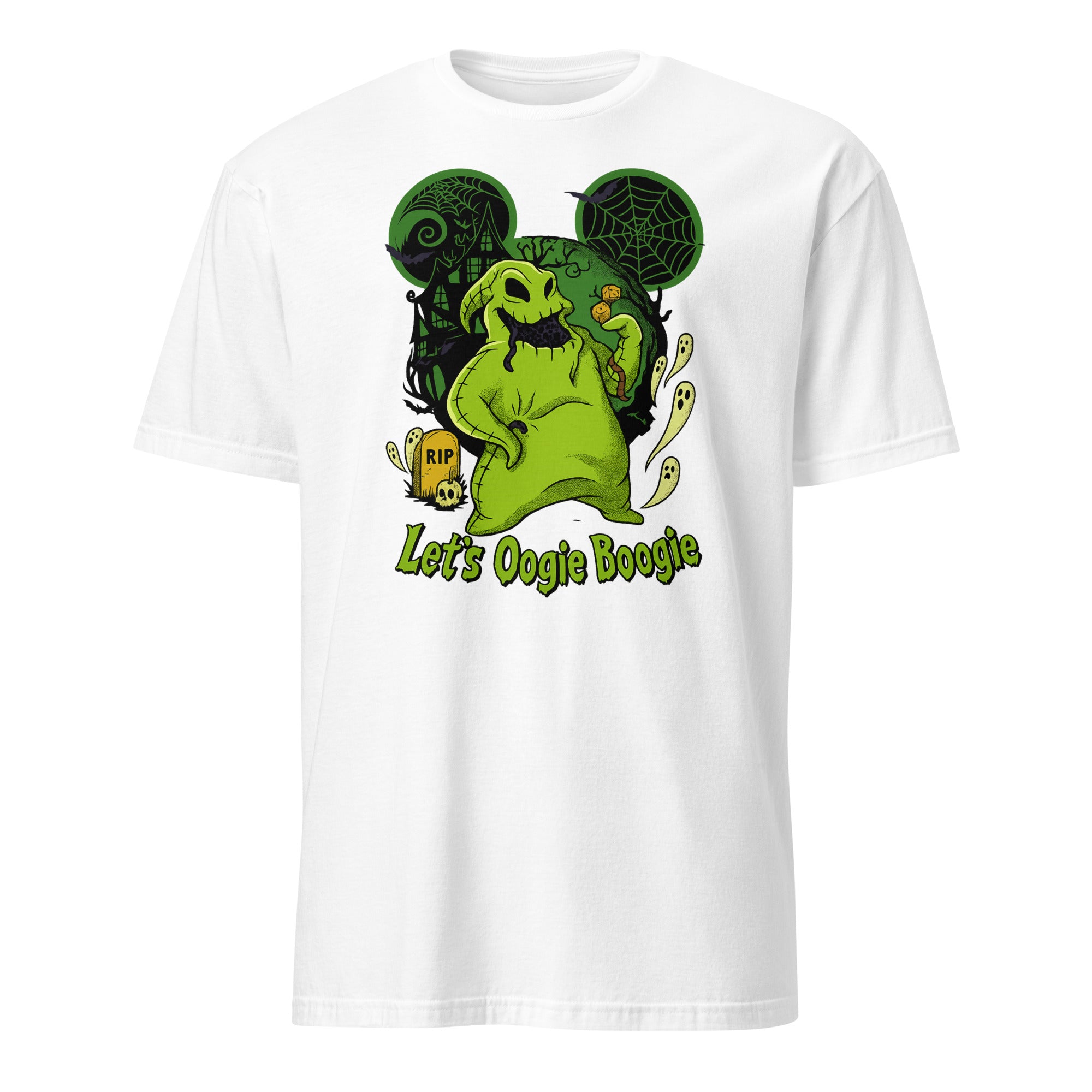 Vintage Retro Boogie Man Shirt in White – Halloween Boogie T-Shirt, The Nightmare Before Christmas design