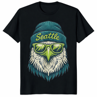 Vintage Seattle T Shirt featuring Seattle Eagle Graphic Tee design