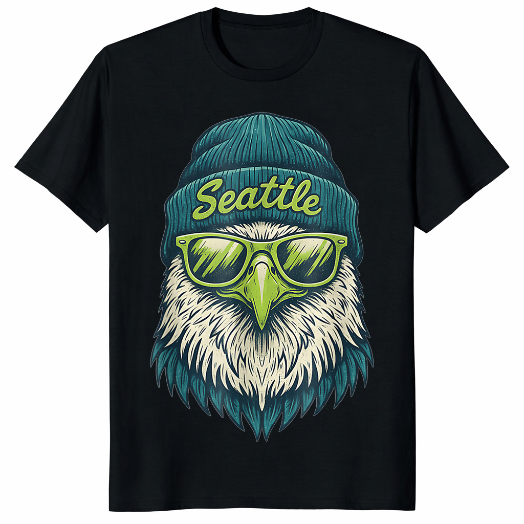 Vintage Seattle T Shirt featuring Seattle Eagle Graphic Tee design