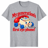 Vintage telephone shirt in sport grey