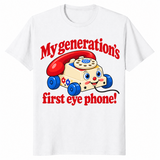Vintage telephone shirt in white