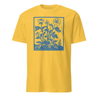 Cuccico Vintage Wildflowers Retro Flowers Shirt in Daisy yellow with floral retro design