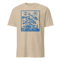 Cuccico Vintage Wildflowers Retro Flowers Shirt in Sand color with botanical pressed flowers print