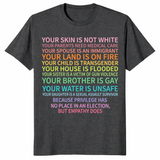 Vote as if rights shirt dark heather grey