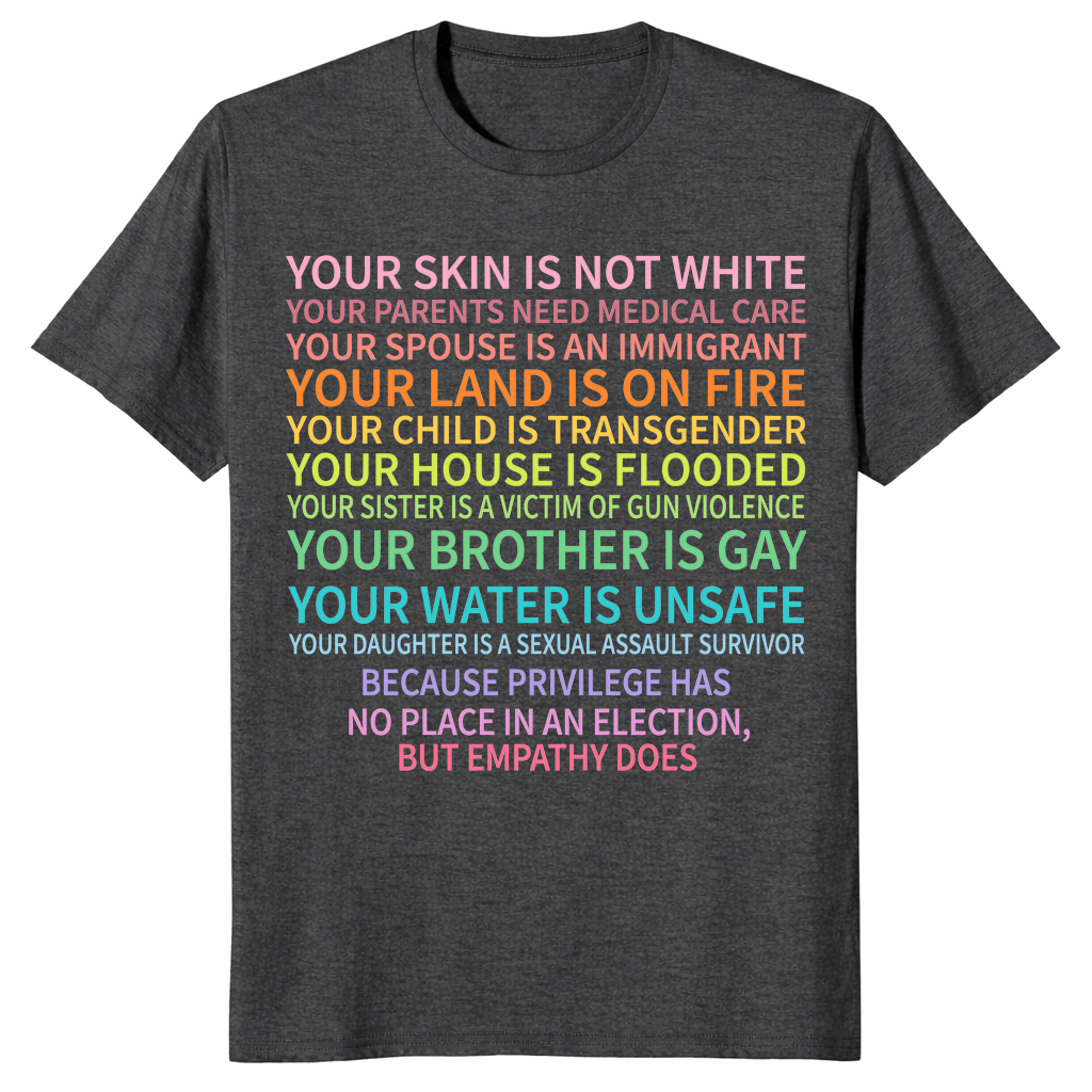Vote as if rights shirt dark heather grey