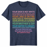 Vote as if rights shirt heather navy