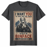 Retro I Want You to Take Out The Trash Vote Binface 2026 T-Shirt | Cuccico