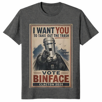 Retro I Want You to Take Out The Trash Vote Binface 2026 T-Shirt | Cuccico