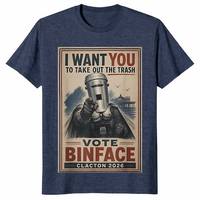 Retro I Want You to Take Out The Trash Vote Binface 2026 T-Shirt | Cuccico
