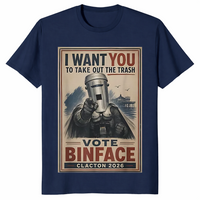 Retro I Want You to Take Out The Trash Vote Binface 2026 T-Shirt | Cuccico