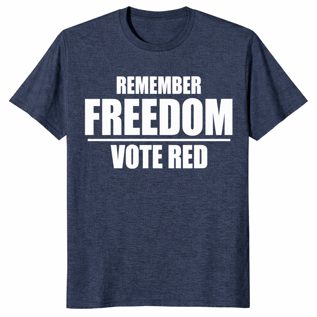 Vote freedom shirt in heather navy