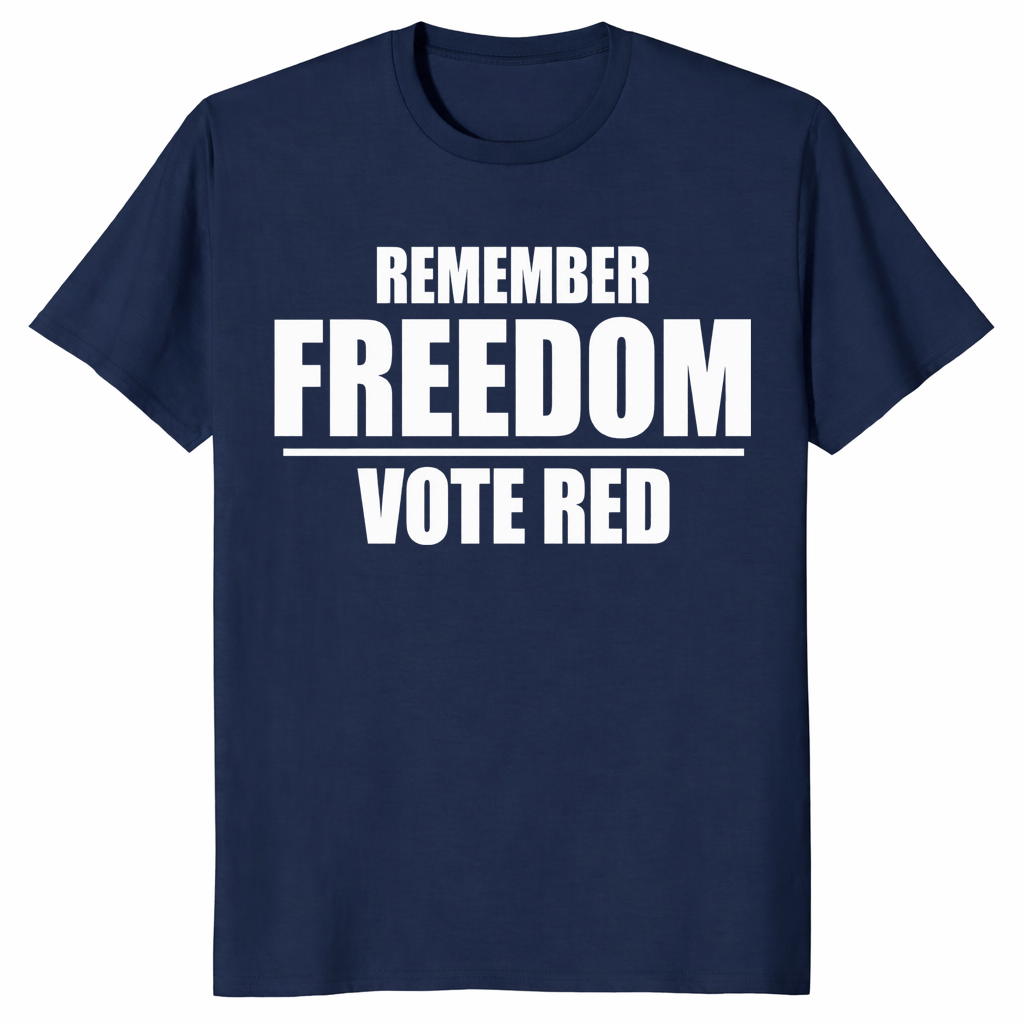 Vote freedom shirt in navy