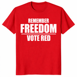 Vote freedom shirt in red