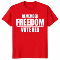 Vote freedom shirt in red