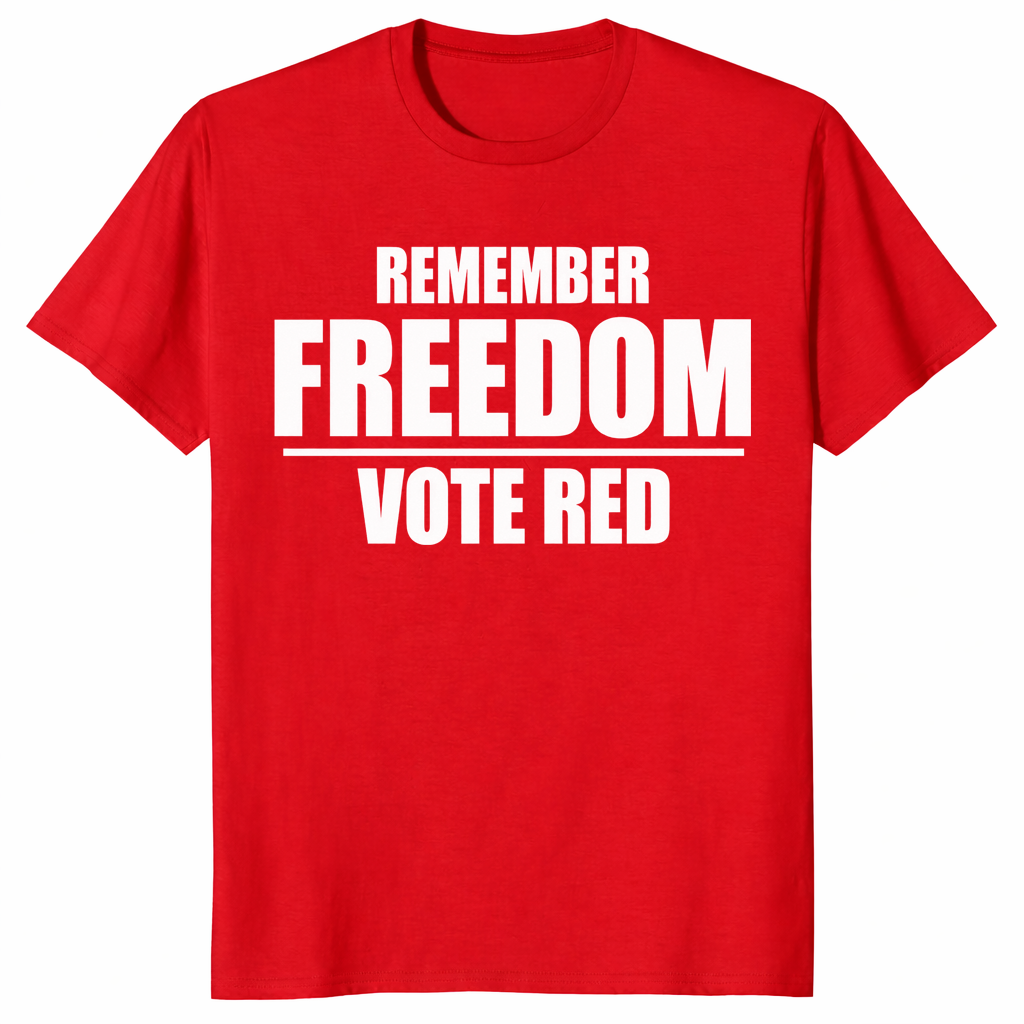 Vote freedom shirt in red