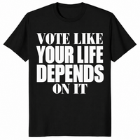 Vote like your life shirt in Black