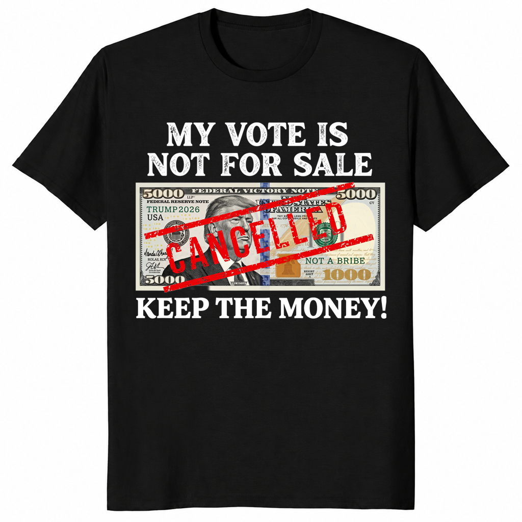 Vote not for sale shirt in black