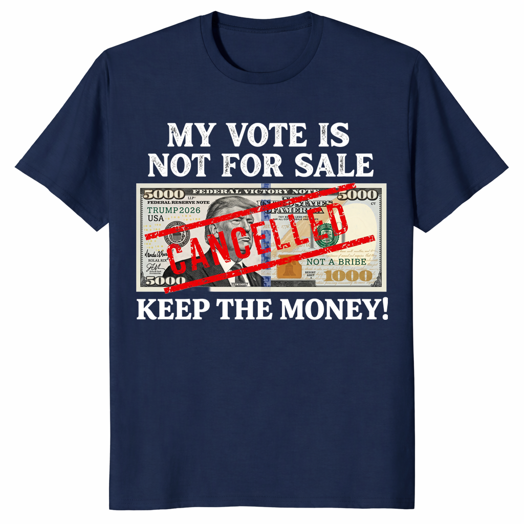 Vote not for sale shirt in navy