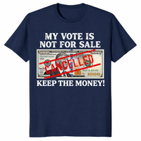 Vote not for sale shirt in navy