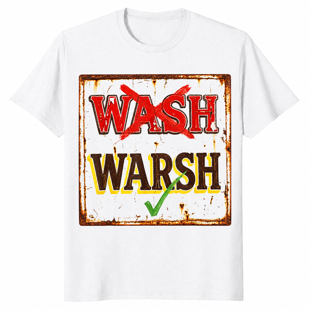 Wash warsh shirt in white