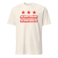 Sand color DC Flag Sub Sandwich Shirt, Sandwich Guy protest parody tee by Cuccico