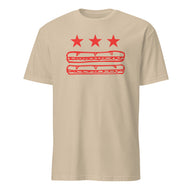Sand color DC Flag Sub Sandwich Shirt, Sandwich Guy protest parody tee by Cuccico